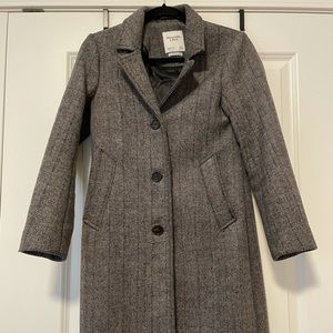Abercrombie wool dad coat - gray- petite !